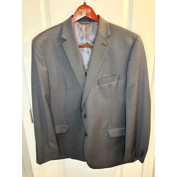 Lauren Ralph Lauren Mens Gray Wool Blend 2 Piece Suit 48R 48 R
